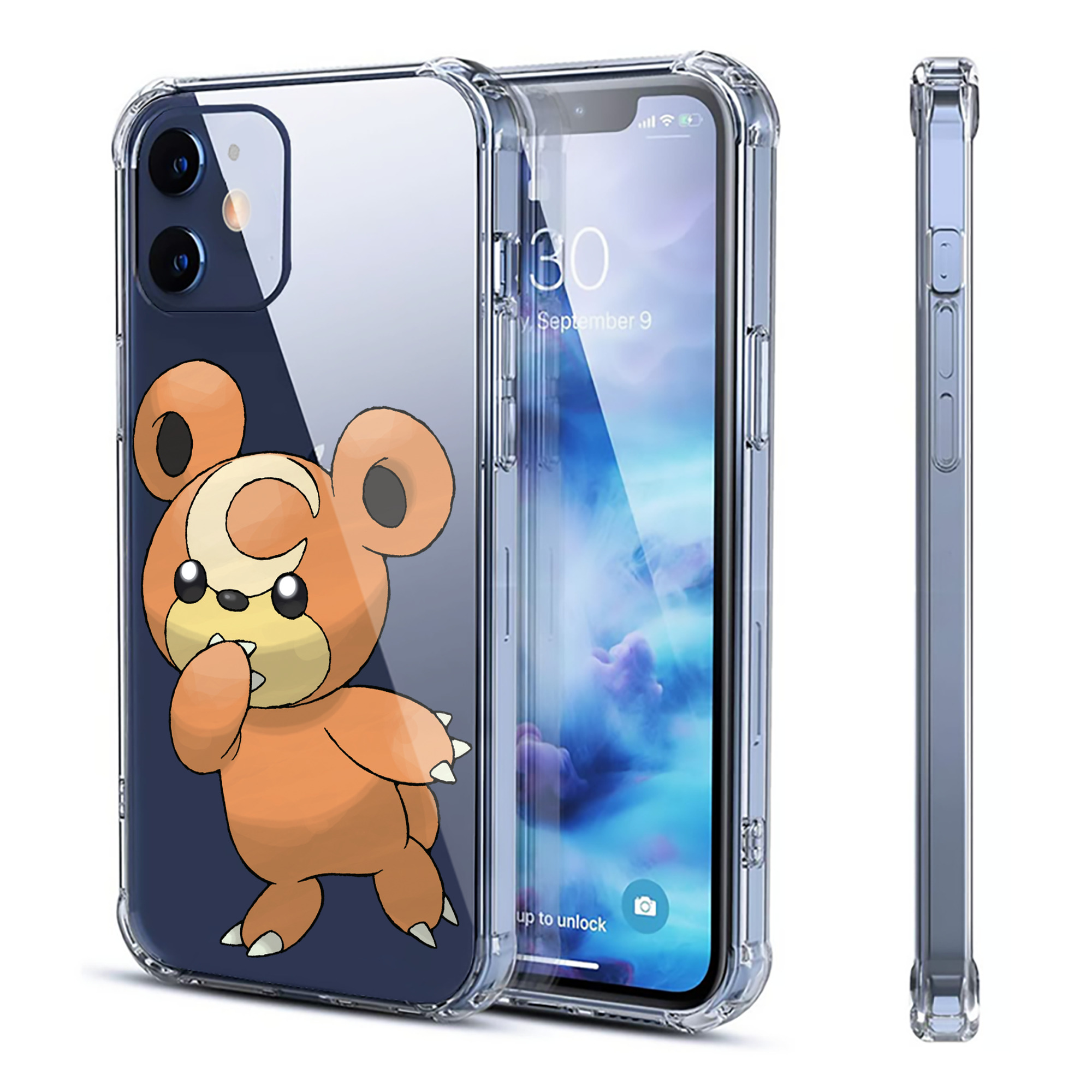 （画像用） ポケットモンスター Pokémon 【iPhone 12シリーズ対応】透明スマホケース（クリアソフトケース）